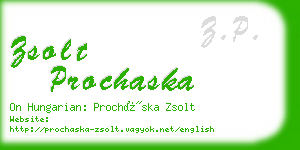 zsolt prochaska business card